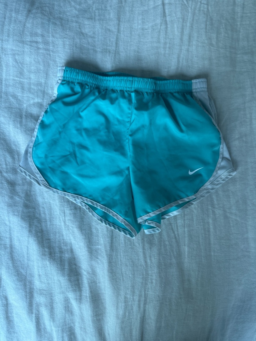 Nike Women's Turquoise Athletic Shorts with White Trim